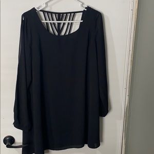 Long sleeve black dress